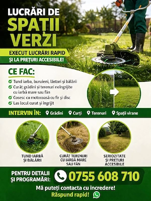 lucrari de spati verzi 