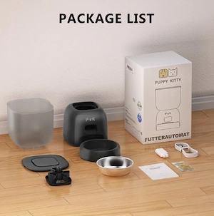 PetWant F14-L Automat Hranitor inox Câine & Pisică 3L 29cm - imagine 2