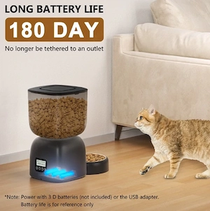 PetWant F14-L Automat Hranitor inox Câine & Pisică 3L 29cm - imagine 4