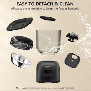 PetWant F14-L Automat Hranitor inox Câine & Pisică 3L 29cm - imagine 5