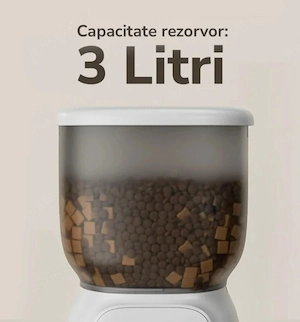 Hranitor Eboda PF10 dispenser mancare pisici caini boabe 3L programabil - imagine 3