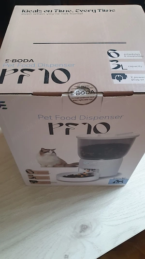 Hranitor Eboda PF10 dispenser mancare pisici caini boabe 3L programabil - imagine 4