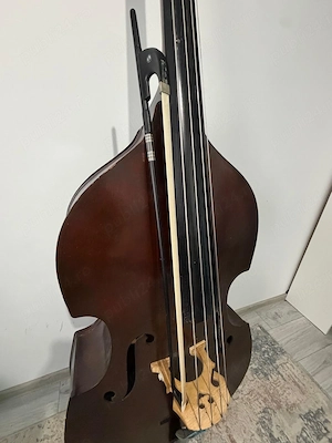 Contrabas,arcuș,scaun, suport partituri  - imagine 4
