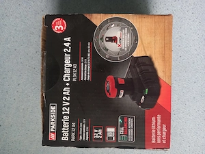 Incarcator performant Parkside de ultima generatie: PLGK 12V 50W, cu acumulator PAPK de 2Ah inclus