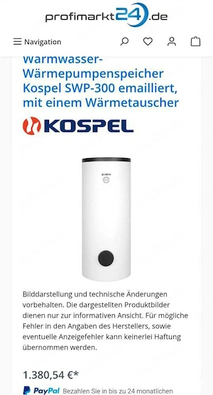 Boiler Kospel 310l