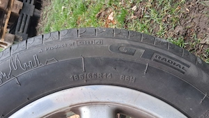 Jante de aluminiu cu anvelope vara.185 65 r 14 provin de pe ford focus 1,4×108la gauri - imagine 4