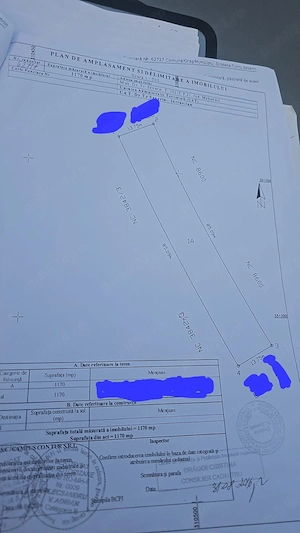 Vand teren de casa in Schela , strada Parang, 1170 mp.