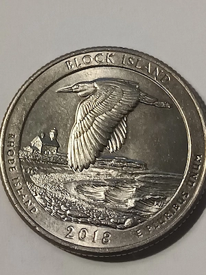 Este o monedă de colecție de 25 de cenți 2018..(quarter) din SUA 