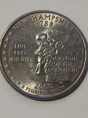 monedă de colecție de 25 de cenți (quarter) din SUA, emisă în anul 2000