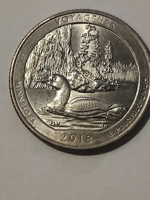 este o Monedă de 25 de cenți (quarter) 20018 din Statele Unite, 