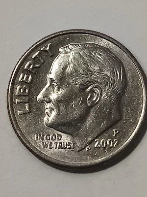 monedă de 10 cenți 2007..(dime) din SUA 