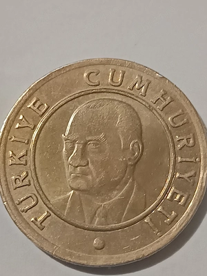 monedă de colecție de 1 "Noua Liră Turcească" (Yeni Türk Liras ) din anul 2007 - imagine 2