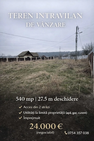 Teren intravilan la Belci