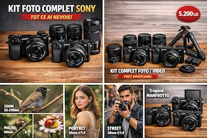 Kit Foto Complet Sony   GATA DE FOLOSIT (Ideal street   portret   video) 