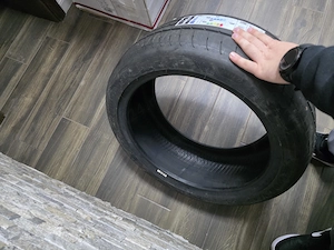 Set Jante Japan Racing JR28 18" 9.5J Concave + 6 Anvelope Goodyear NOI - imagine 5