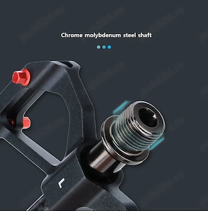 Pedale ultrausoare Meroca 3 Rulmenți aliaj aluminiu și fibră carbon late antiderapante cursiera mtb - imagine 10