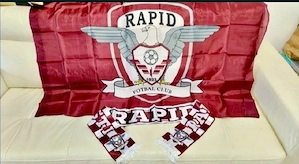 Set Rapid București Steag Rapid+ Eșarfă Rapid 
