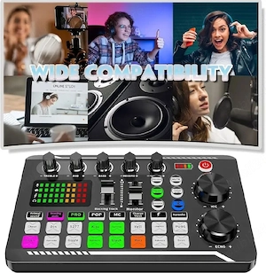 Placa de sunet externa cu efecte de sunet si receiver Bluetooth , Consola DJ  - imagine 5