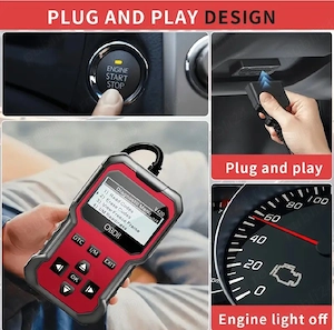 Diagnoza Auto Cablu cu display LCD Multimarca ELM OBD  - imagine 2