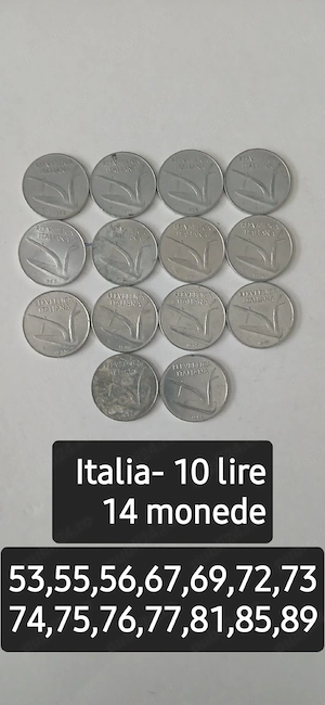 Italia 10 lire-14 monede 