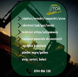 Servicii cu Buldoexcavator ,miniexcavatoar,miniincarcator bobcat