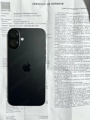 Iphone 16 Plus - Garantie - 4 Cicluri Baterie - imagine 4