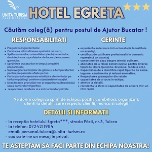 Angajam Ajutor de bucătar in Tulcea