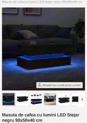 Masa de cafea cu LED 