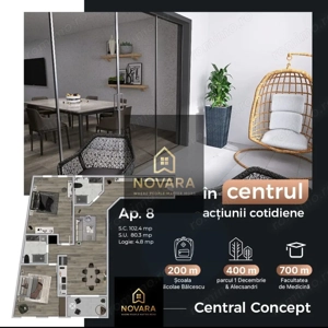 3 camere spatios  bloc nou Ultracentral - imagine 3