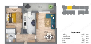 Drumul Binelui - 2 camere - centrala proprie - garaj subteran - imagine 15