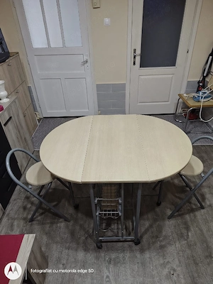 masa pliabila  cu 2 scaune 