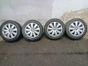 Jante vw,skoda,seat, audi 5x112 16 anvelope 205 55 16, foarte bune 6-7mm - imagine 1