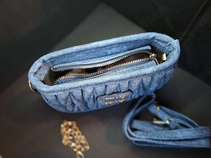 geanta miu miu albastra denim matlasata