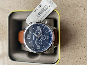 Vand ceas Fossil BQ 2125 Flynn Chronograph, curea maro, 450 lei