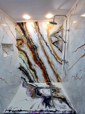 Pardoseli din rășină epoxidica și covor de piatră  - imagine 4