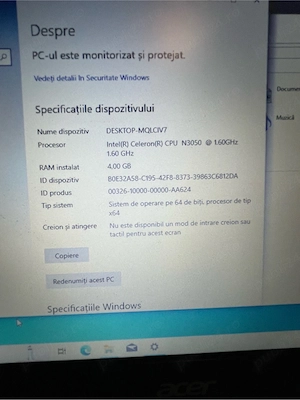 Laptop acer aspire de 11 inch