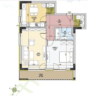Inchiriez Ap. 2 cam. UrbanResidence (Tractorul) - imagine 9