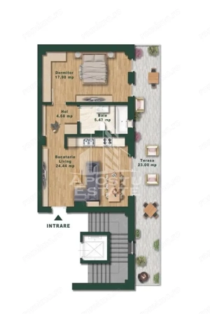 Apartament cu 2 camere de vanzare, open-space, Zona Torontalului - imagine 5