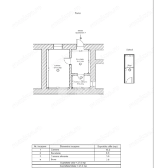 Apartament 1 camera de vanzare, curte comuna, zona Traian, Timisoara - imagine 9