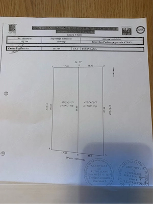 Teren intravilan vanzare intrare Pecineaga 
