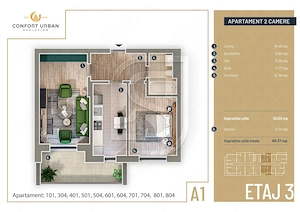 Apartament 2 camere, Confort Urban, Sos Salaj, Rahova - imagine 2