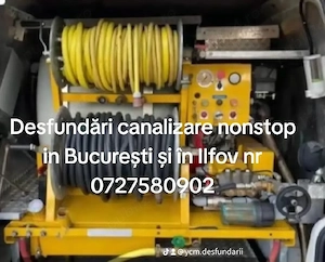 desfundare canalizare și spălare cu presiune înaltă curățare sistemelor de canalizare 