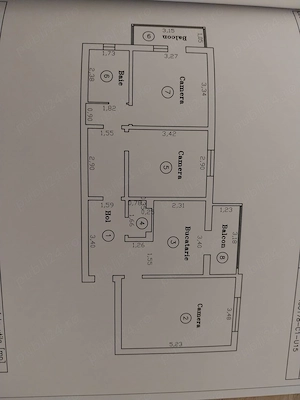 Proprietar, vand apartament 3 camere, decomandat, zona Dambovita