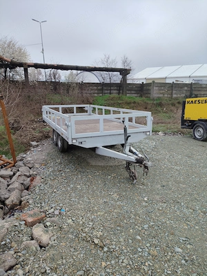 Remorcă Profesională SOLIDE 2000 kg, 2 Axe, Obloane Înalte, Înmatriculată  - imagine 7