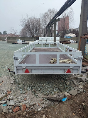 Remorcă Profesională SOLIDE 2000 kg, 2 Axe, Obloane Înalte, Înmatriculată  - imagine 6