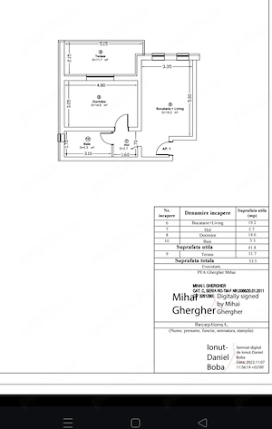 Apartament 2 cam.,4 locuri de parcare, parter 