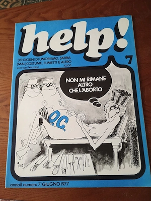 202. Revista Help nr 7, iunie 1977, umor scris și caricaturi, Italia 