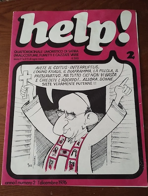 207. Revista Help nr. 2, decembrie 1976, umor scris și caricaturi, Italia