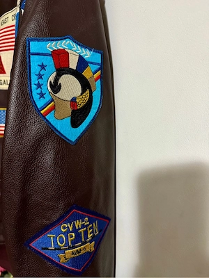Geaca bărbați piele aviator vintage Top Gun   - imagine 5