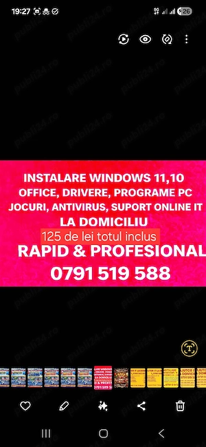 instalare windows 11,10 si reparații calculatoare, laptop la domiciliu, garanție ,licență 